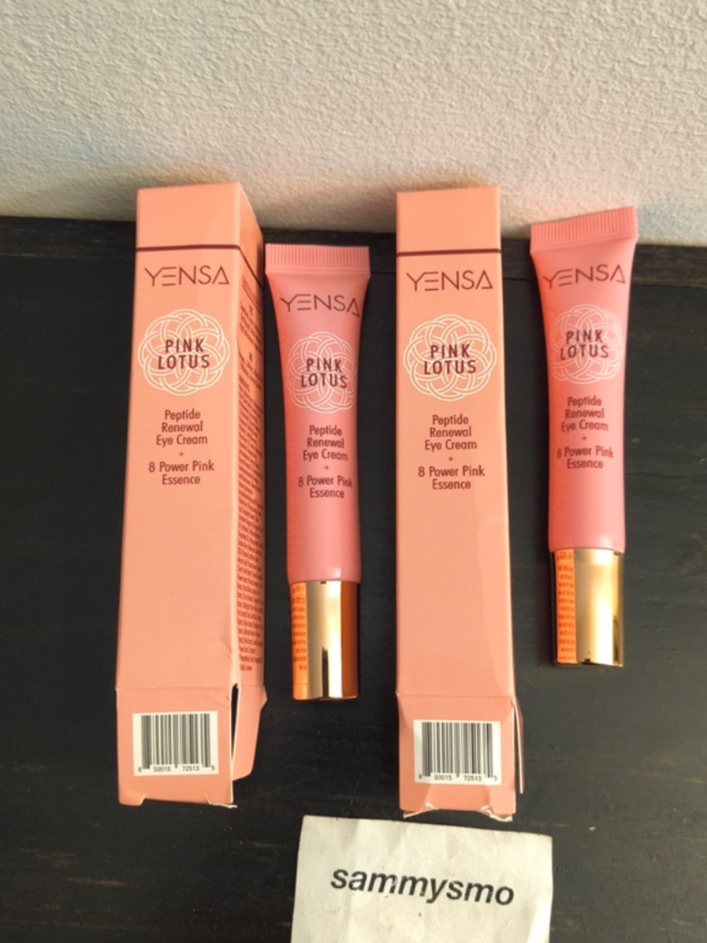 YENSA Pink Lotus Peptide Renewal Eye Cream 0.5 fl oz x2
